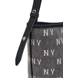  Túi MLB Korea - Classic Mono Vintage Denim Bucket Bag New York Yankees Grey - 3ABMMV65N-50CGS 