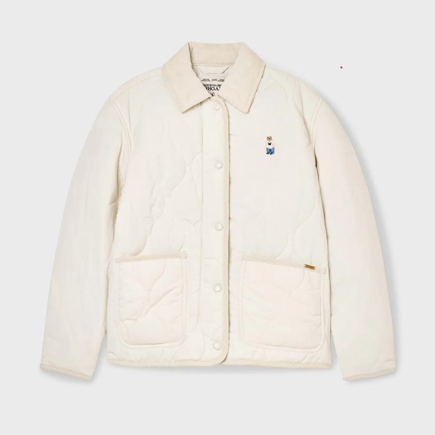  Áo Khoác Phao WHOAU [Nữ] - Steve Quilting Jacket White - WHJJF4911F 