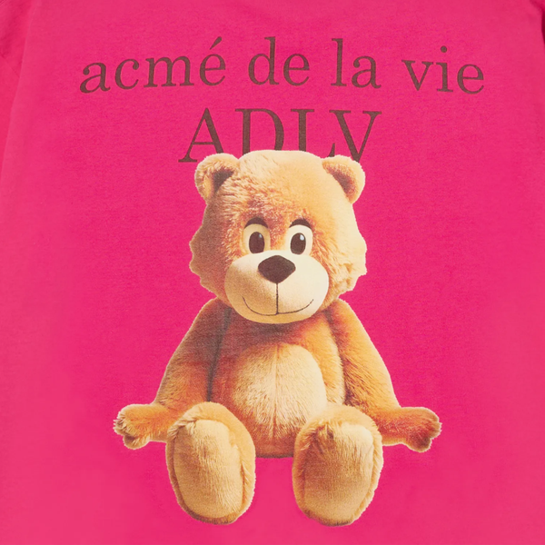 Áo thun [Unisex] ADLV - Acmédelavie AC Bear Basic Logo Pink
