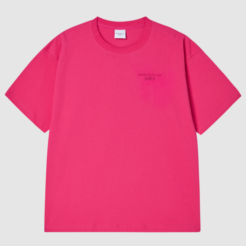  Áo thun [Unisex] ADLV - Acmédelavie AC Bear Basic Logo Pink 