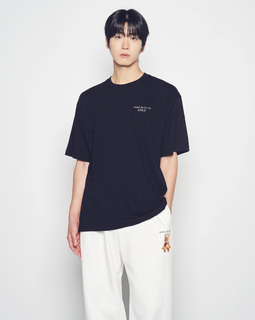  Áo thun [Unisex] ADLV - Acmédelavie AC Bear Basic Logo Black 