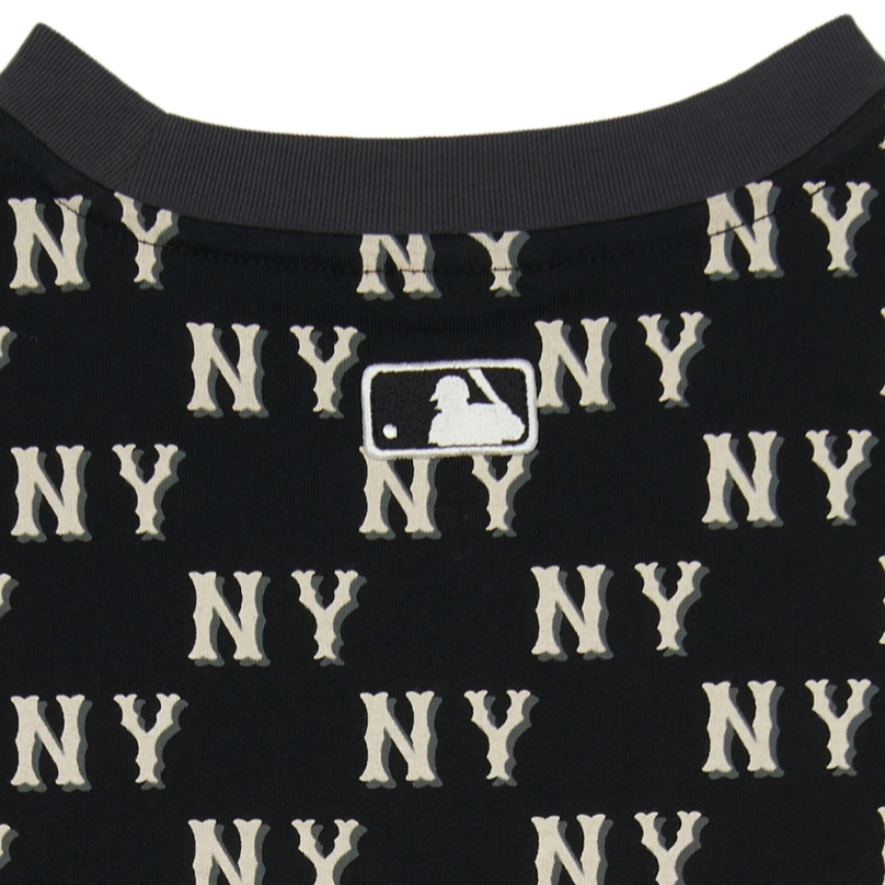  Áo thun [Unisex] MLB - Classic Mono Sporty Full-Panel Pattern Overfit NY Yankees Black - 3ATSM0553-50BKS 