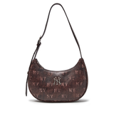  Túi Xách MLB Korea - Classic Mono Vintage PU Hobo Bag NY Yankees Brown - 3ABQMV65N-50BRS 