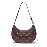  Túi Xách MLB Korea - Classic Mono Vintage PU Hobo Bag NY Yankees Brown - 3ABQMV65N-50BRS 