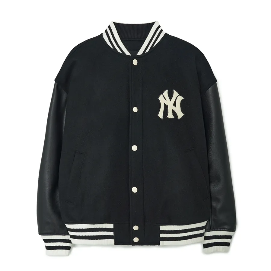  Áo Bomber MLB [Unisex] Wool Basic Varsity Jacket New York Yankees - 3AJPV0634-50BKL 