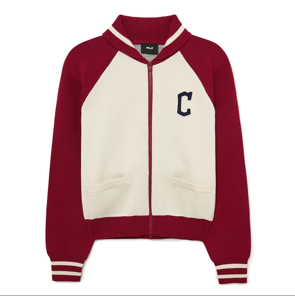 Áo Khoác Len MLB [Nữ] - Varsity Cleveland Guardians - 3FKCV0134-45WIS