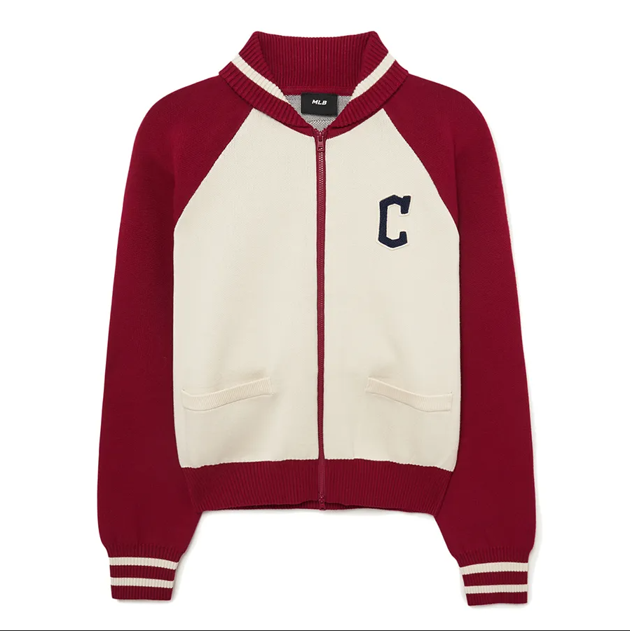  Áo Khoác Len MLB [Nữ] - Varsity Cleveland Guardians - 3FKCV0134-45WIS 