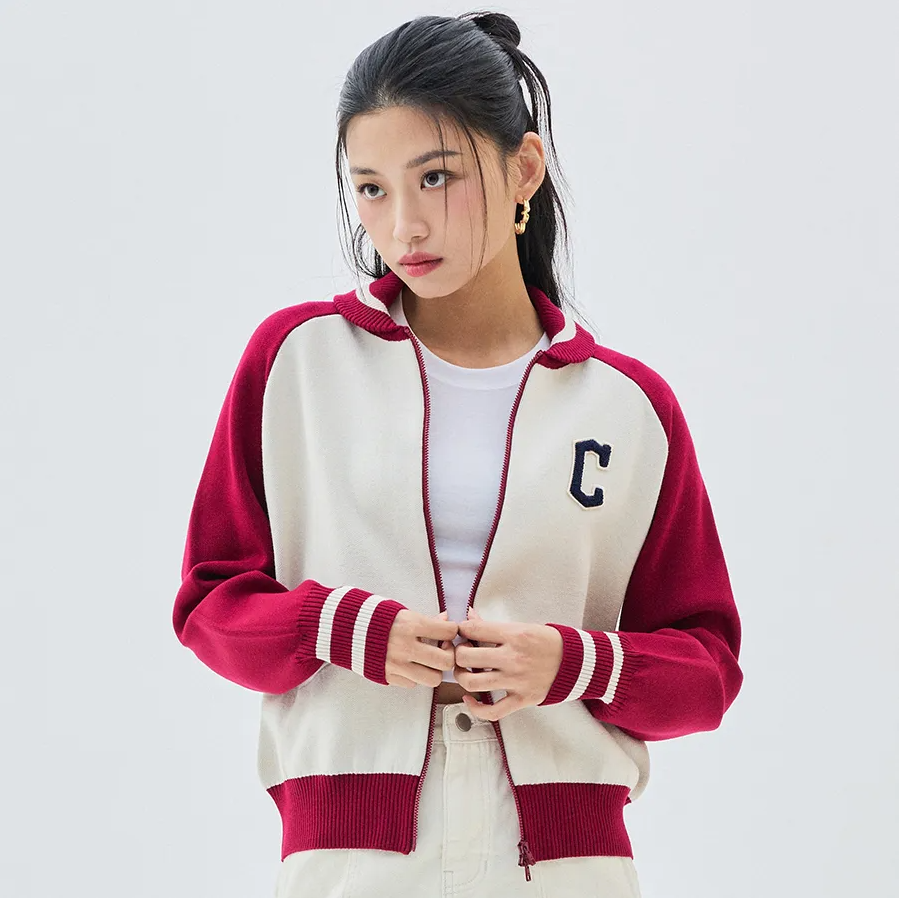  Áo Khoác Len MLB [Nữ] - Varsity Cleveland Guardians - 3FKCV0134-45WIS 