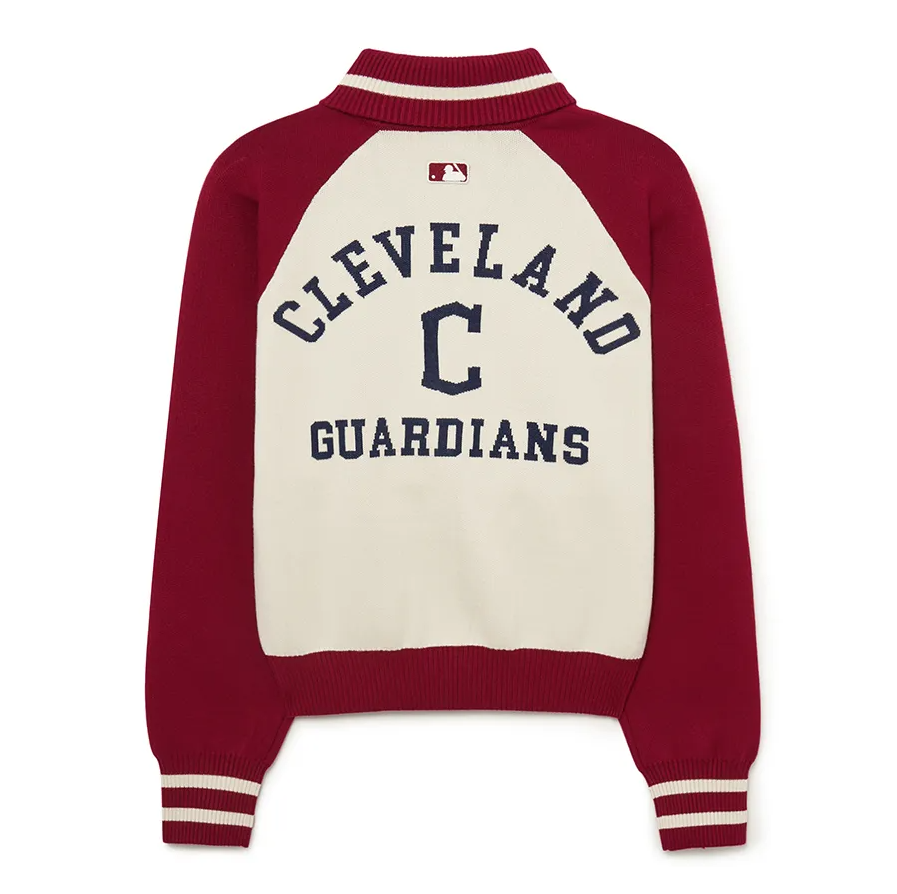  Áo Khoác Len MLB [Nữ] - Varsity Cleveland Guardians - 3FKCV0134-45WIS 
