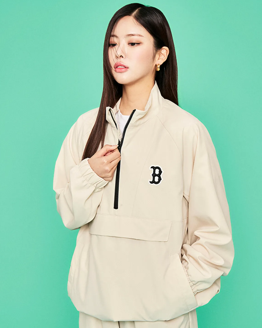  Áo Khoác Gió [Unisex] MLB Korea - Basic Medium Logo Boston - 3AWJB0231-43BGL 