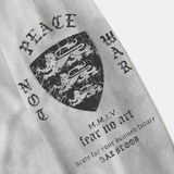  Áo Thun Dài Tay [Unisex] Badblood - [w-tee25-146] PEACE NOT WAR Dusty White 