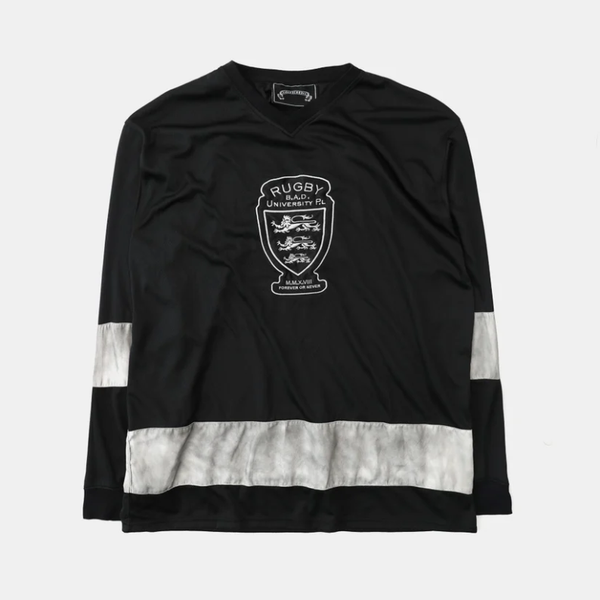 Áo Thun Dài Tay [Unisex] Badblood - [w-tee25-164] Shield M Contrast V-Neck Jersey Black