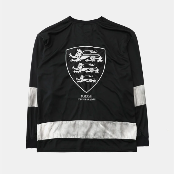 Áo Thun Dài Tay [Unisex] Badblood - [w-tee25-164] Shield M Contrast V-Neck Jersey Black