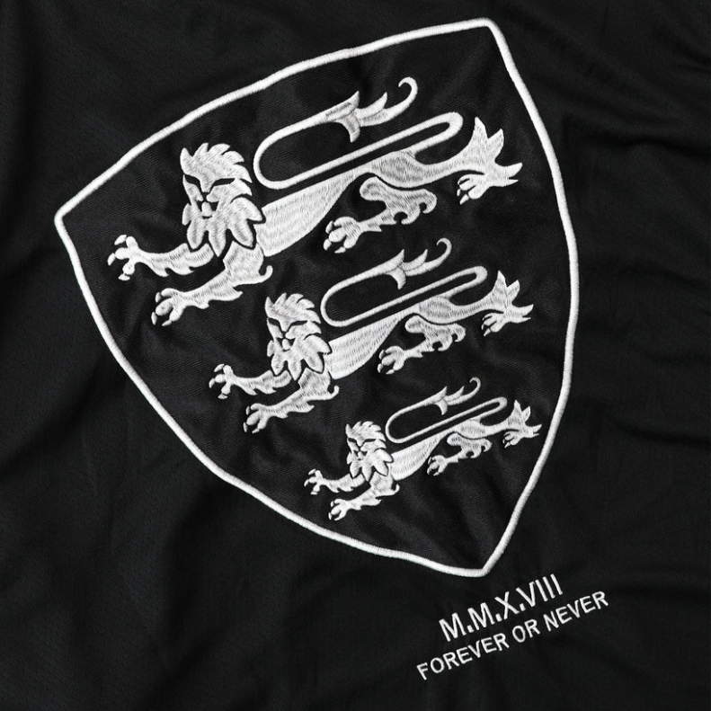  Áo Thun Dài Tay [Unisex] Badblood - [w-tee25-164] Shield M Contrast V-Neck Jersey Black 