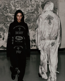  Áo Khoác [Unisex] Badblood - [w-hde25-045] PEACE NOT WAR Hooded Zip-Up Dusty Black 