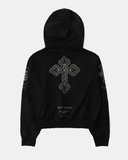  Áo Khoác [Unisex] Badblood - [w-hde25-045] PEACE NOT WAR Hooded Zip-Up Dusty Black 