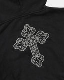  Áo Khoác [Unisex] Badblood - [w-hde25-045] PEACE NOT WAR Hooded Zip-Up Dusty Black 