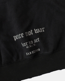  Áo Khoác [Unisex] Badblood - [w-hde25-045] PEACE NOT WAR Hooded Zip-Up Dusty Black 