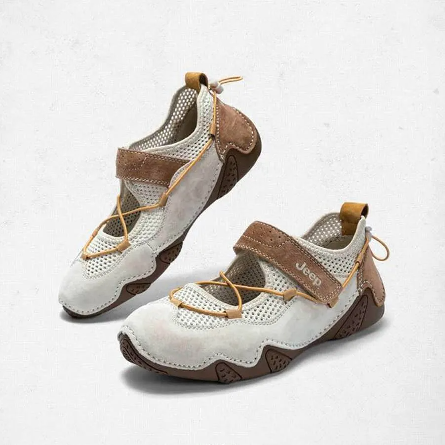  Giày Jeep Mary Jane - [Nữ] Outdoor Brown Gray - PX241WAS932 