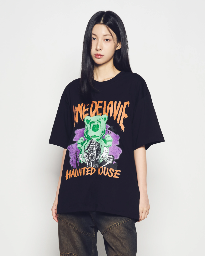  Áo thun [Unisex] ADLV - Acmédelavie AC Bear Halloween Black 