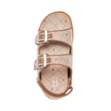  Giày Sandal MLB Double Jacquard Diamond Monogram Boston Beige - 3ASDCSJ33-43BGS 