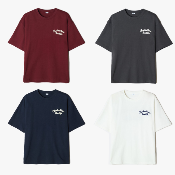 Áo Thun Chữ Thêu SPAO [Unisex] - CHARLES Chain Embroidery SPRPG24C61