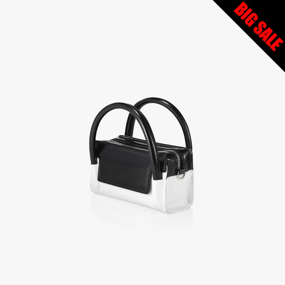  Túi Xách FindKapoor Korea - Marty Bag B 18 Crinkled White Black 