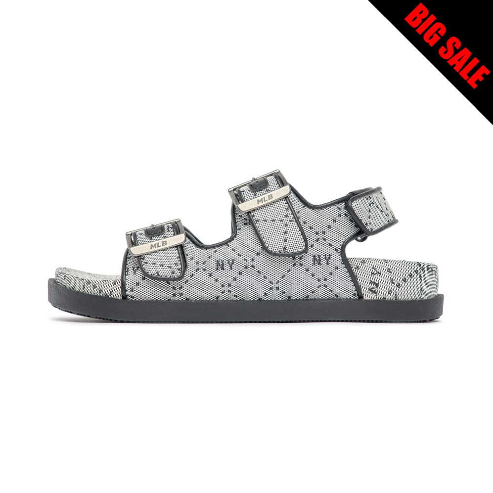  Giày Sandal MLB Double Jacquard Diamond Monogram Boston Black - 3ASDCSJ33-50BKS 