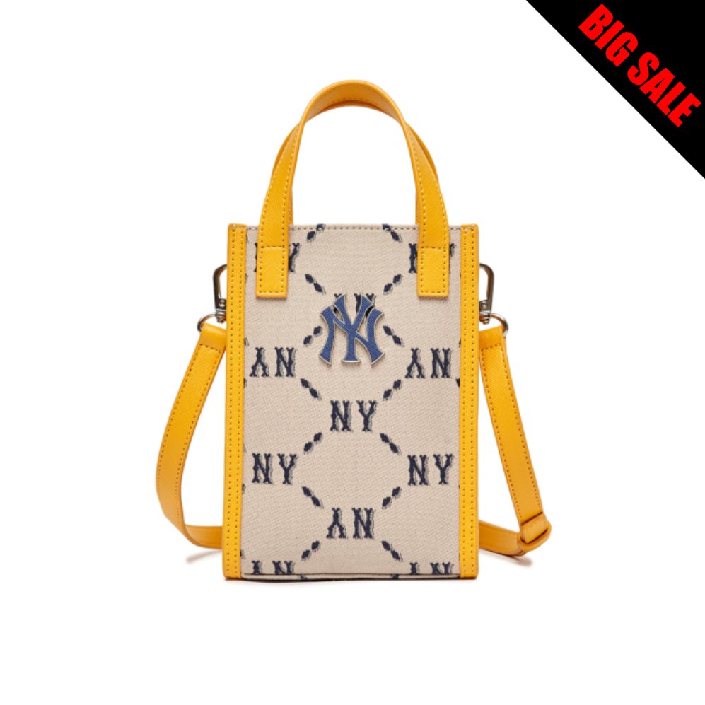  Túi MLB Korea - MONOGRAM DIAMOND JACQUARD MOBILE PHONE CROSS BAG NEW YORK YANKEES - 3ACRH012N-50BGS 