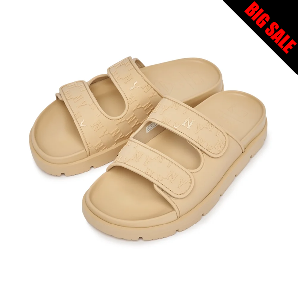 Dép MLB Chunky Bouncer Two Strap LA Dodgers Sand - 3ALPCBT33-50SAL 