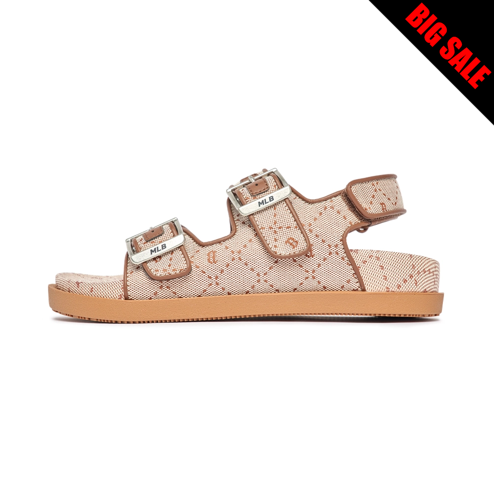  Giày Sandal MLB Double Jacquard Diamond Monogram Boston Beige - 3ASDCSJ33-43BGS 