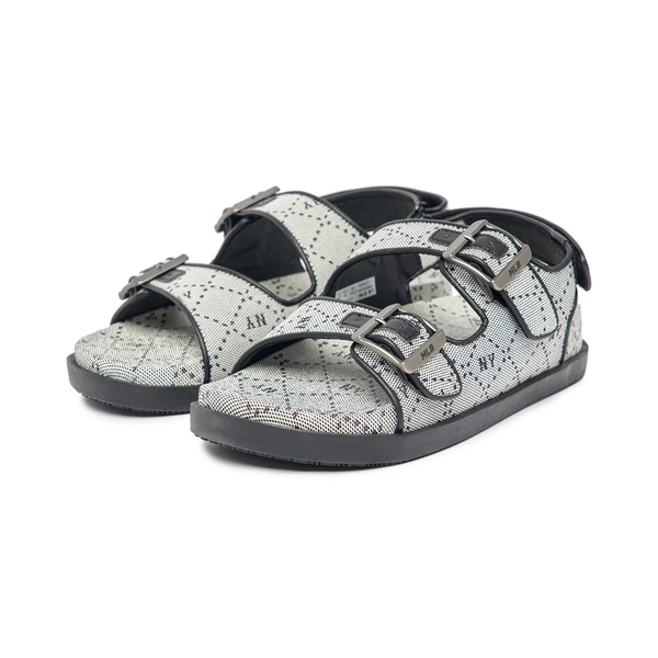 Giày Sandal MLB Double Jacquard Diamond Monogram Boston Black - 3ASDCSJ33-50BKS