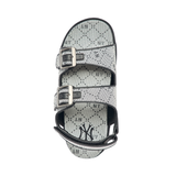  Giày Sandal MLB Double Jacquard Diamond Monogram Boston Black - 3ASDCSJ33-50BKS 
