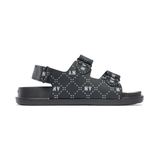  Giày Sandal MLB Chunky Diamond Monogram New York Yankees Black - 3ASDCSD33-50BKS 