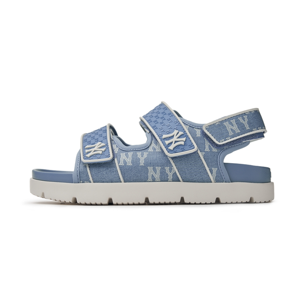 Giày Sandal MLB Liner Denim Mono NY Yankees Blue - 3ASDTPD43-50BLS