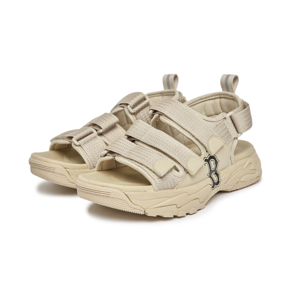 Giày Sandal MLB Chunky Triple Boston Red Sox Beige - 3ASDCSS33-43BGS