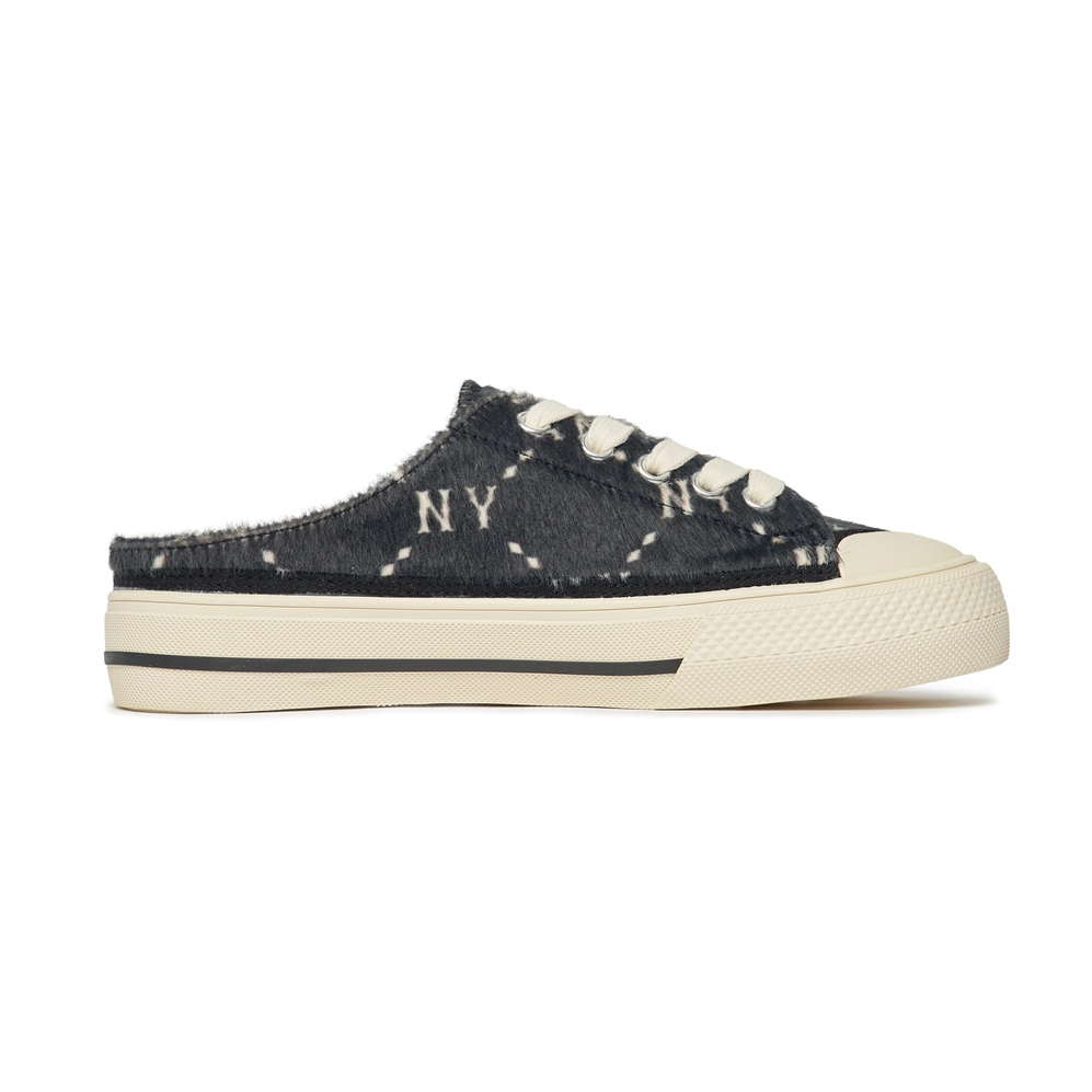  Giày MLB Playball Mule Fur Diamond Monogram Boston Black - 3AMUUFS26-50BKS 