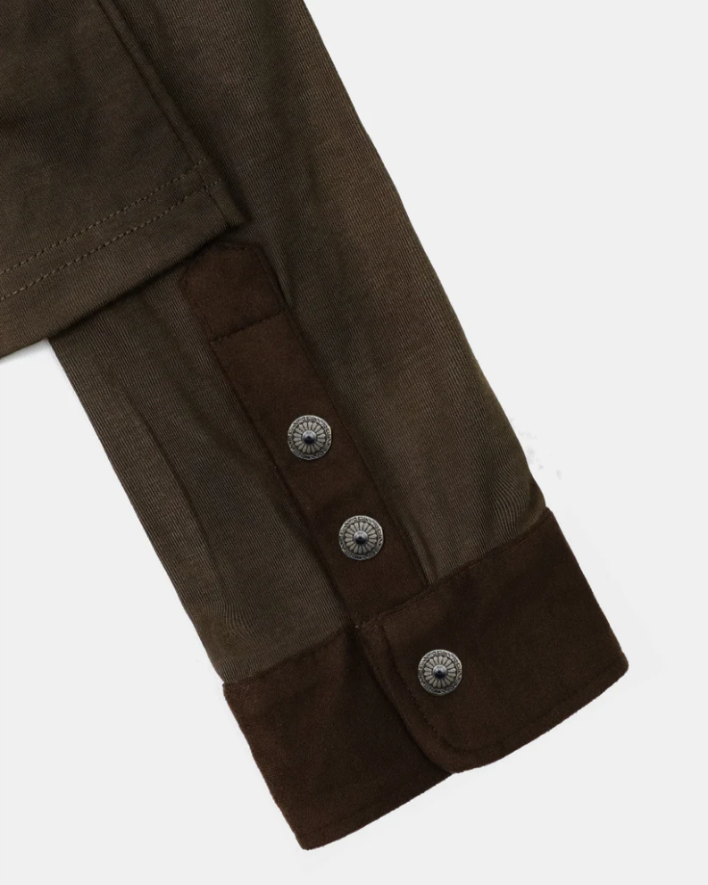  Áo Thun Polo Dài Tay [Unisex] Badblood - [w-tee25-185] Vintage Jersey Brown 