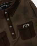  Áo Thun Polo Dài Tay [Unisex] Badblood - [w-tee25-185] Vintage Jersey Brown 