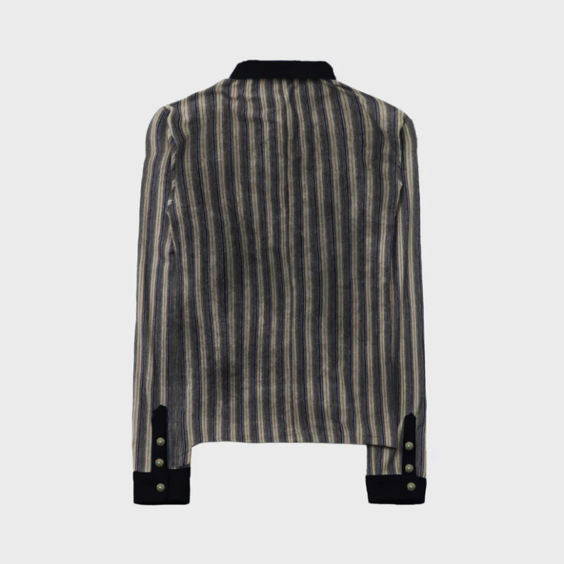  Áo Thun Polo Dài Tay [Unisex] Badblood - [w-tee25-187] Vintage Jersey Blue 