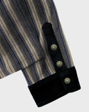  Áo Thun Polo Dài Tay [Unisex] Badblood - [w-tee25-187] Vintage Jersey Blue 