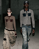  Áo Thun Polo Dài Tay [Unisex] Badblood - [w-tee25-186] Vintage Jersey Burgundy 