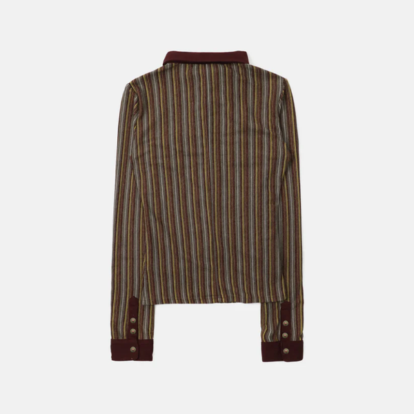  Áo Thun Polo Dài Tay [Unisex] Badblood - [w-tee25-186] Vintage Jersey Burgundy 