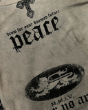  Áo Thun Dài Tay [Unisex] Badblood - [w-tee25-147] PEACE NOT WAR Dusty Beige 