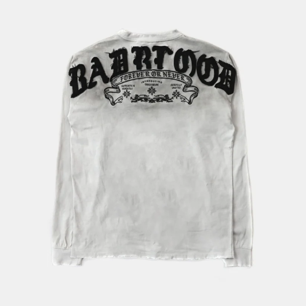 Áo Thun Dài Tay [Unisex] Badblood - [w-tee25-196] Mystic Capsule Logo Patch White