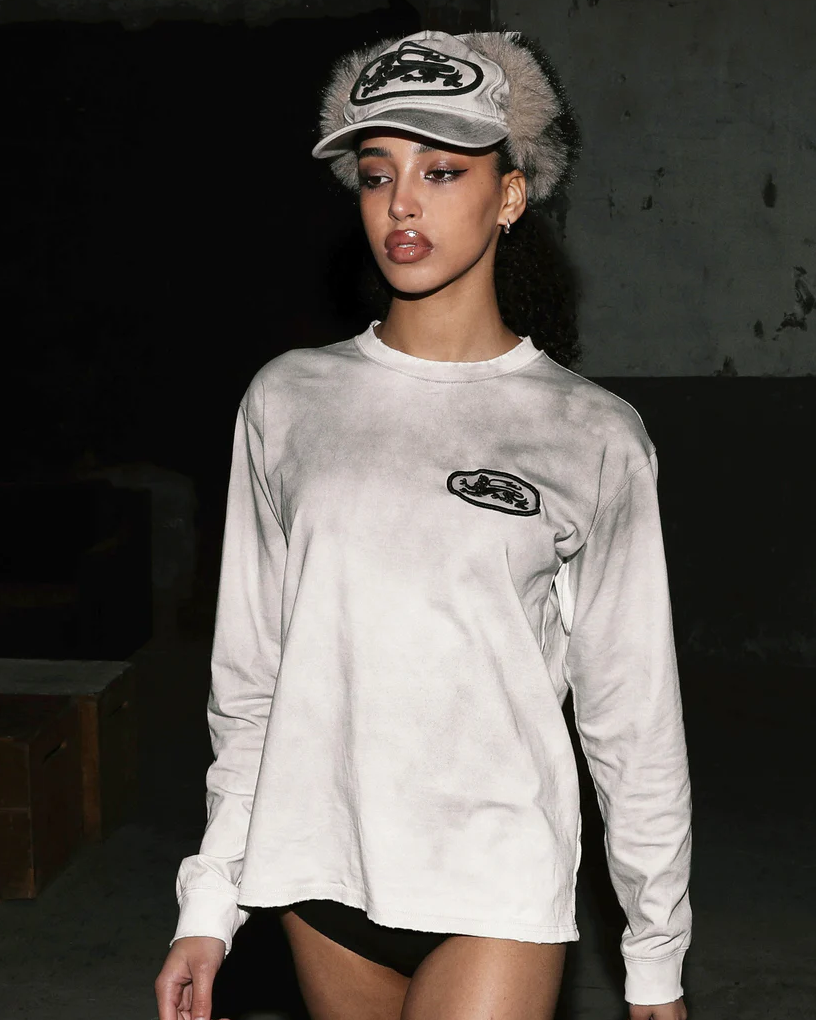  Áo Thun Dài Tay [Unisex] Badblood - [w-tee25-196] Mystic Capsule Logo Patch White 