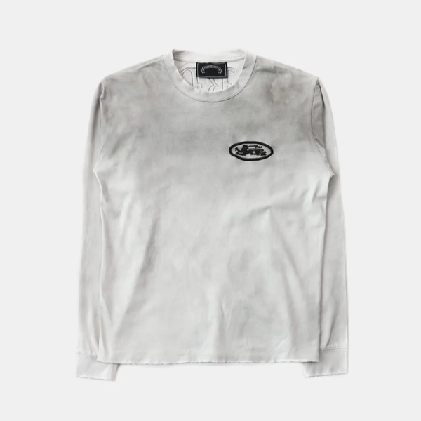 Áo Thun Dài Tay [Unisex] Badblood - [w-tee25-196] Mystic Capsule Logo Patch White