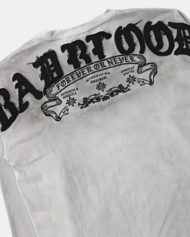  Áo Thun Dài Tay [Unisex] Badblood - [w-tee25-196] Mystic Capsule Logo Patch White 