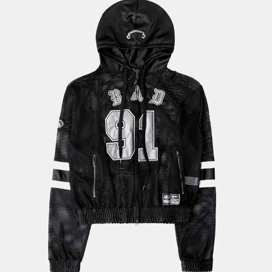  Áo Khoác Lưới Badblood - [w-hde25-034] Workshop Net Rugby Black 