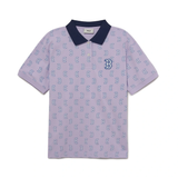  Áo Polo MLB - Women's Classic Monogram Full Board Boston Lavender - 3FPQM0233-43LDL 